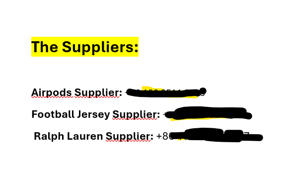 Many suppliers